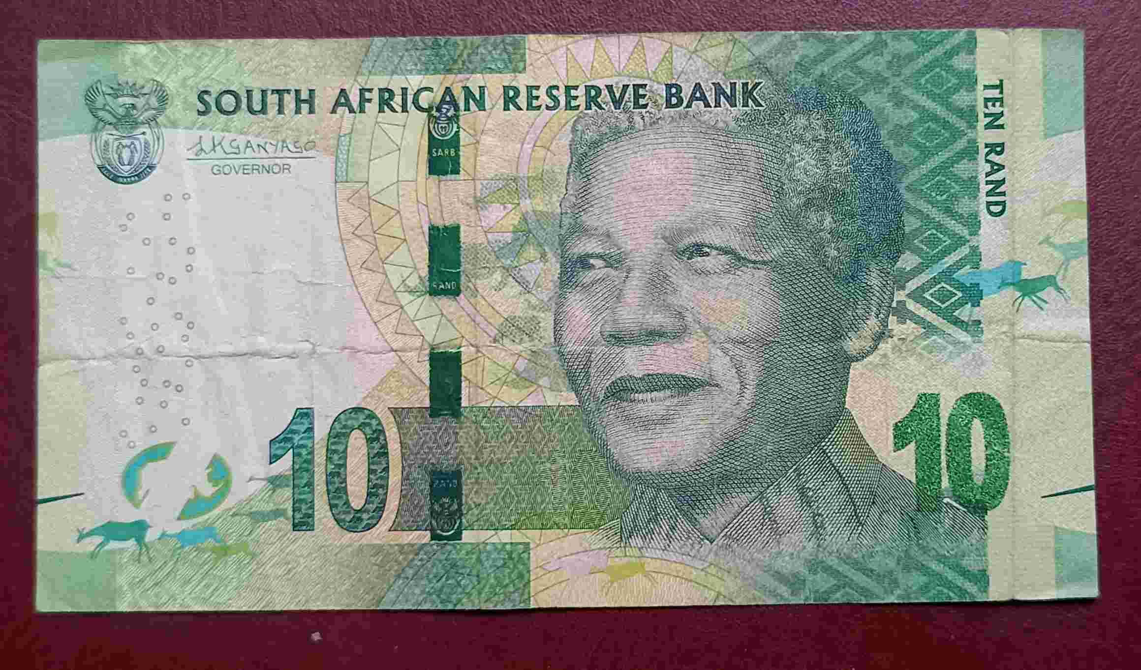 UANG AFRIKA SELATAN 10 RAND