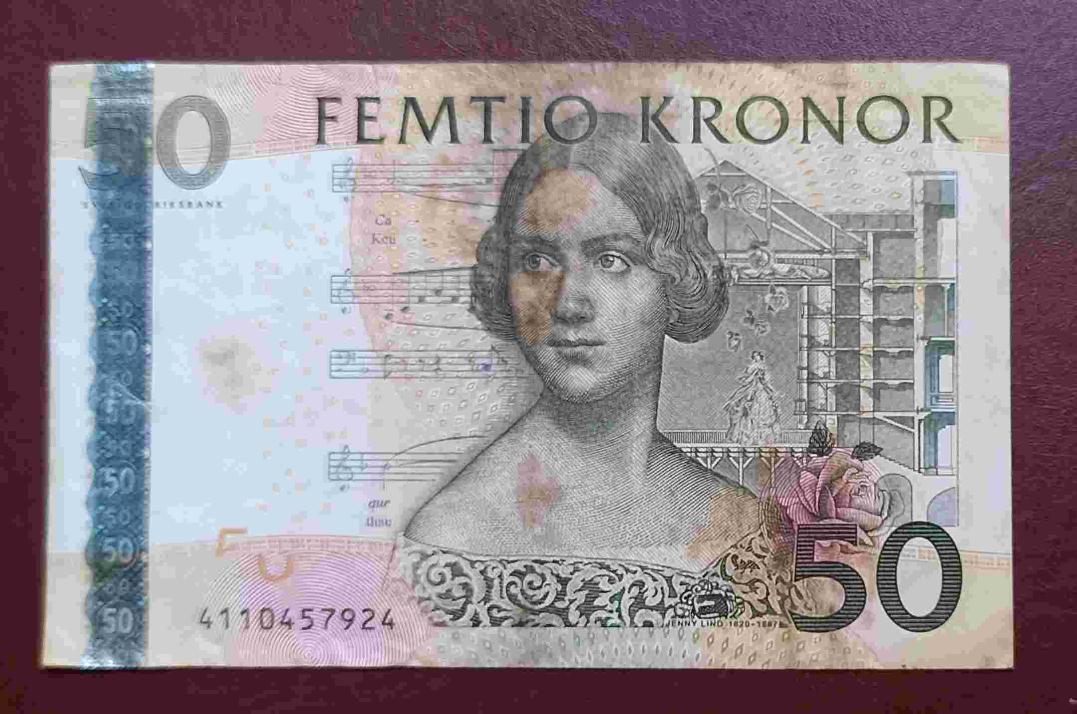 UANG SWEDIA 50 KRONOR