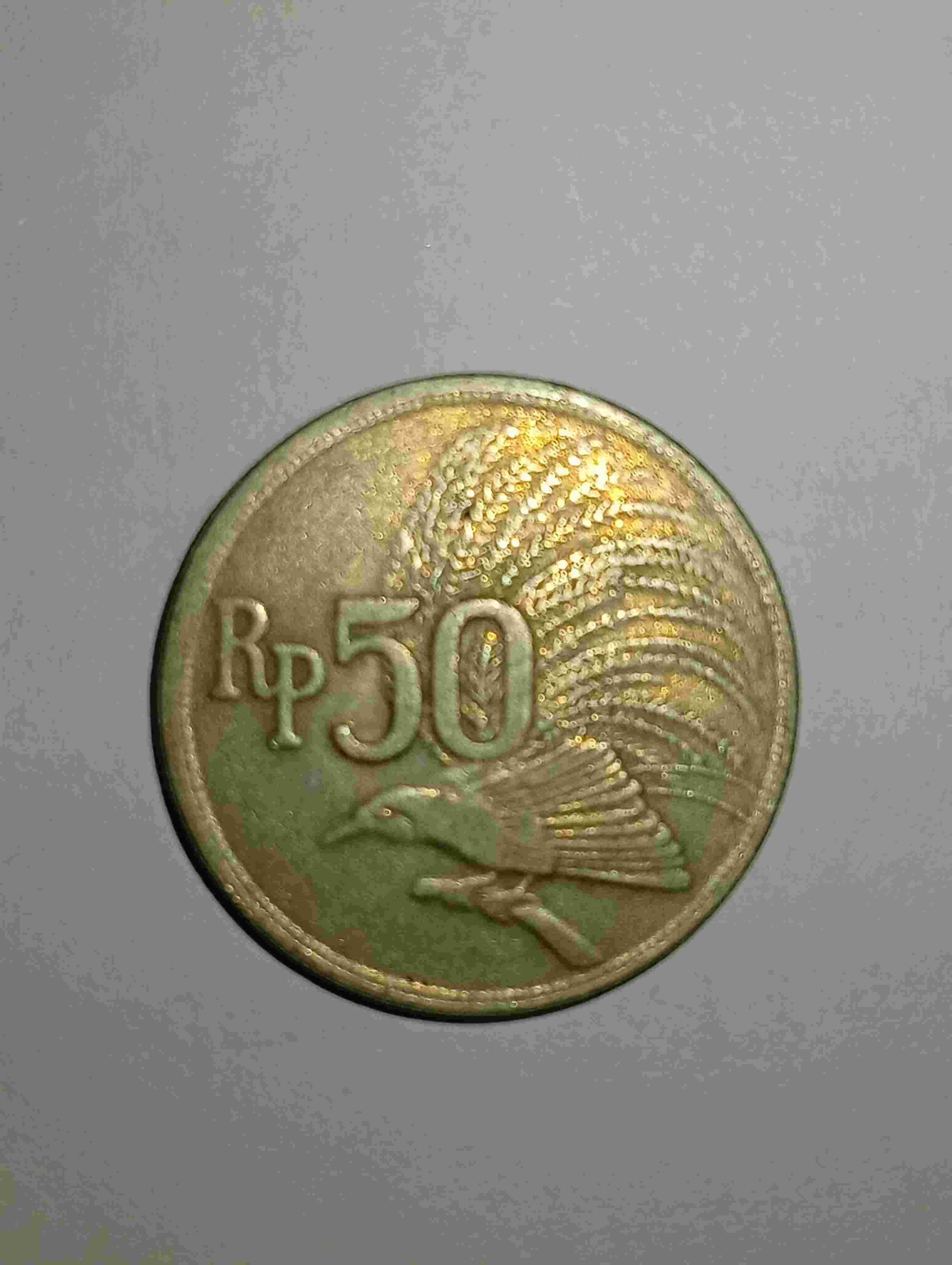 Koin Kuno 50 Rupiah Tahun 1971.