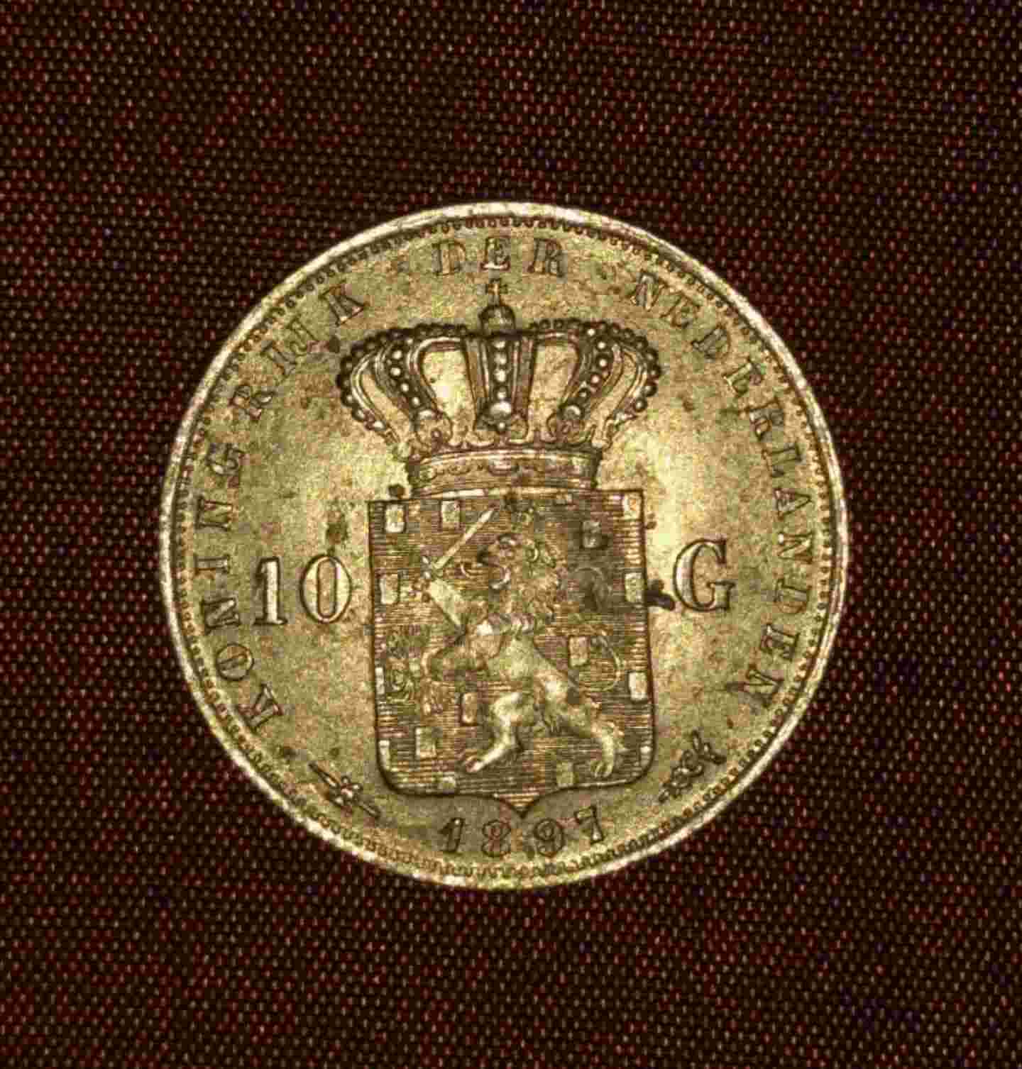 Koin 10 Gulden 1897 6,7 gram