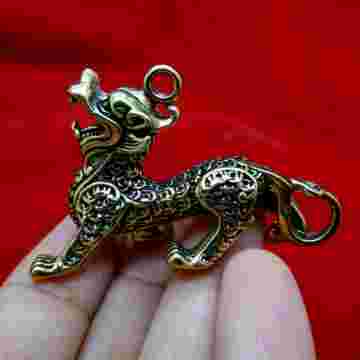 Miniatur Patung Pajangan Mini Brass Pixiu Kuningan