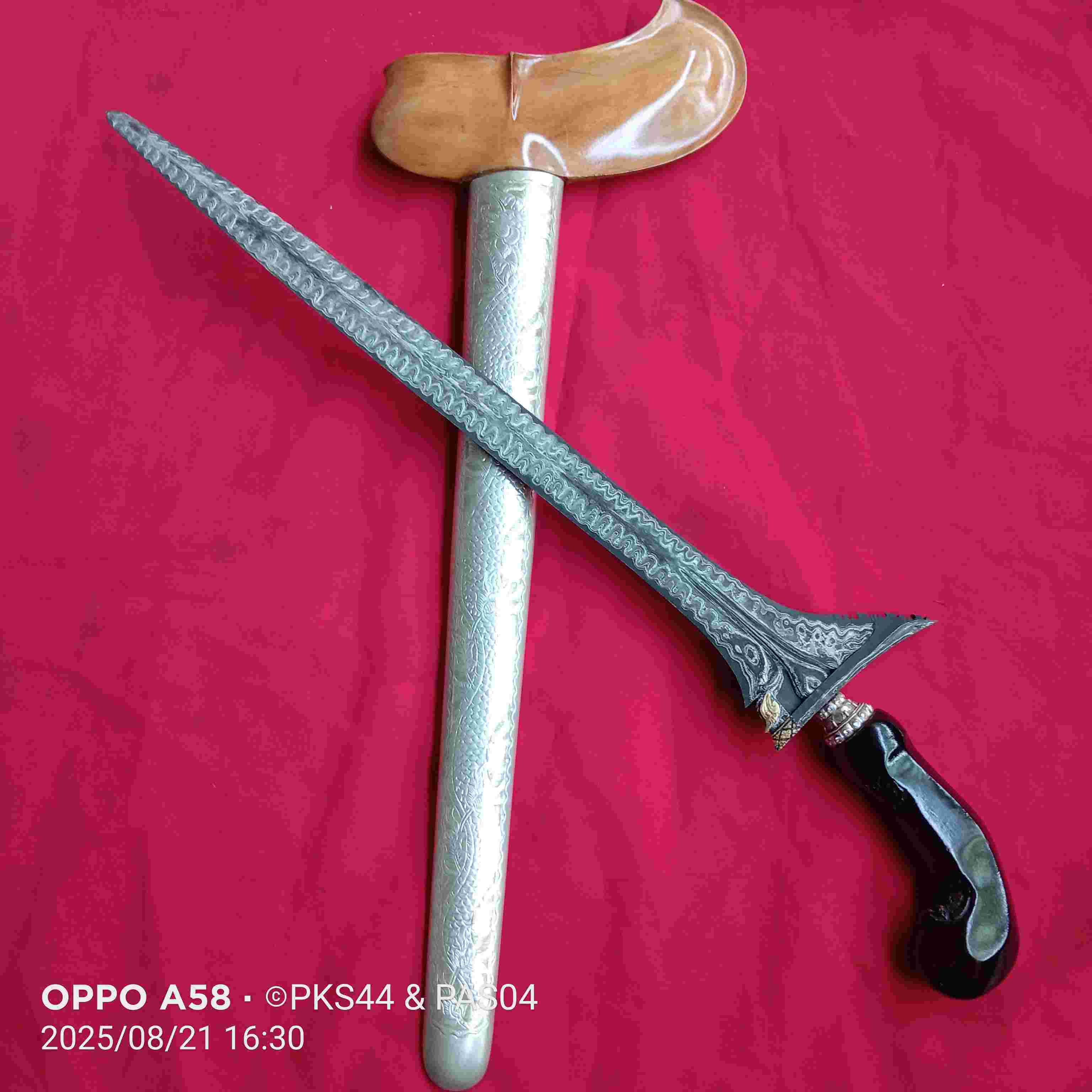 Keris Pasopati Kinantah Emas Asli Pamor Untu Walang