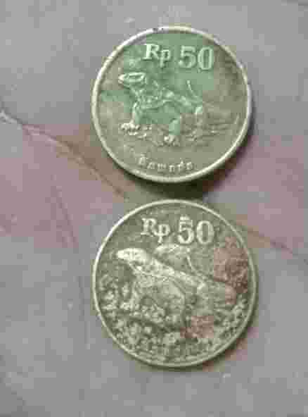 Uang koin Rp 50 komodo 